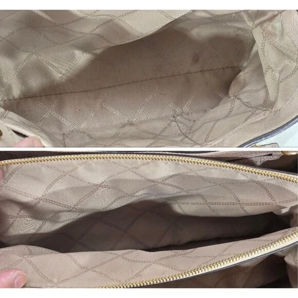 Michael Kors Camille Leather Satchel Crossbody Soft Pink Large Classic Purse - Picture 11 of 16